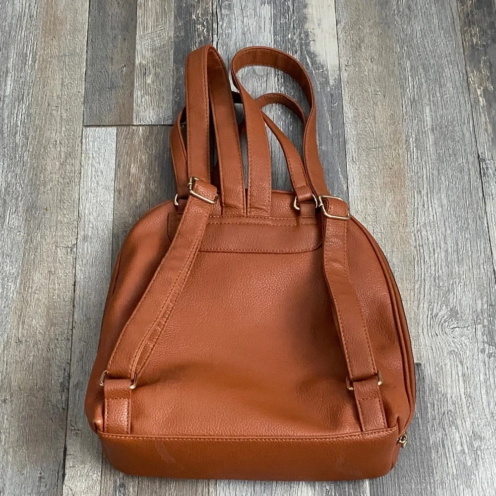 Elegant Brown Quilted Backpack